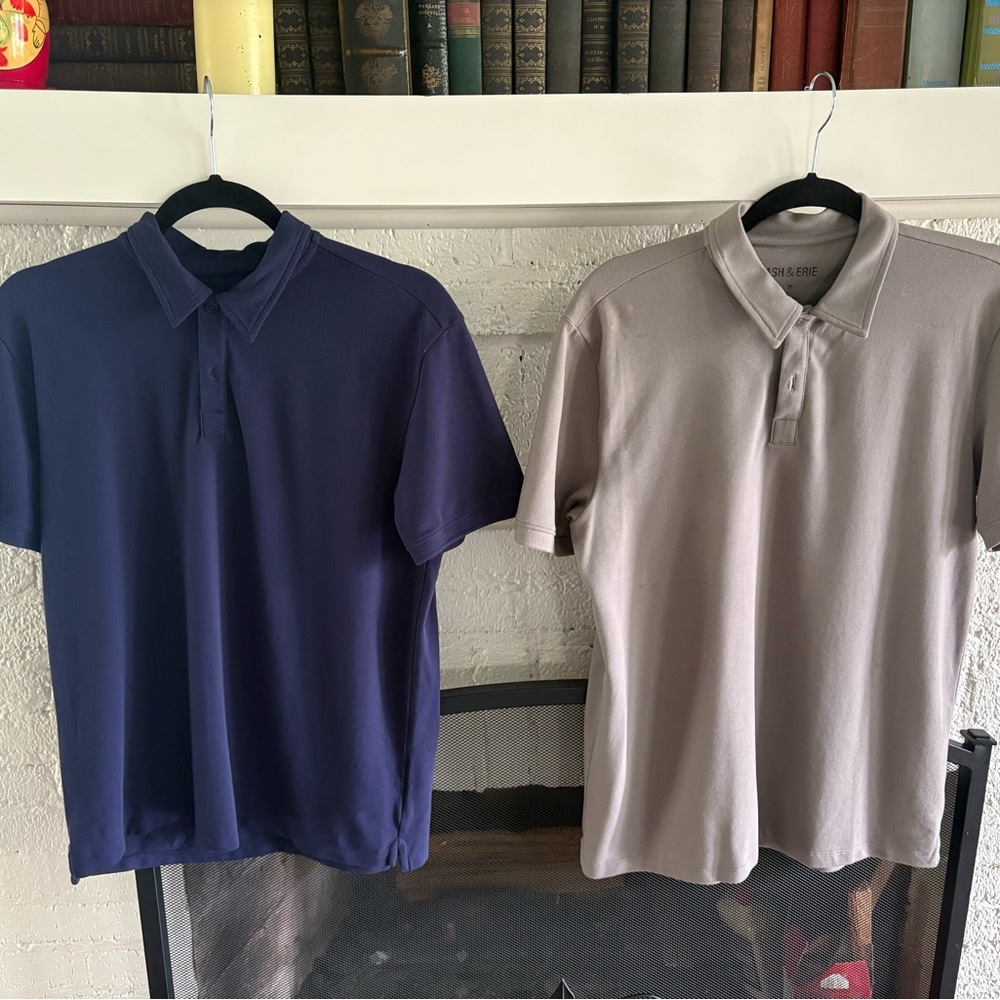 Men's Classic Polo Shirt - Navy and Gray